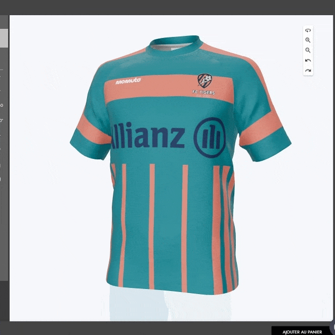 Camiseta de esport del FC Tigers con el logo de Allianz armonizado