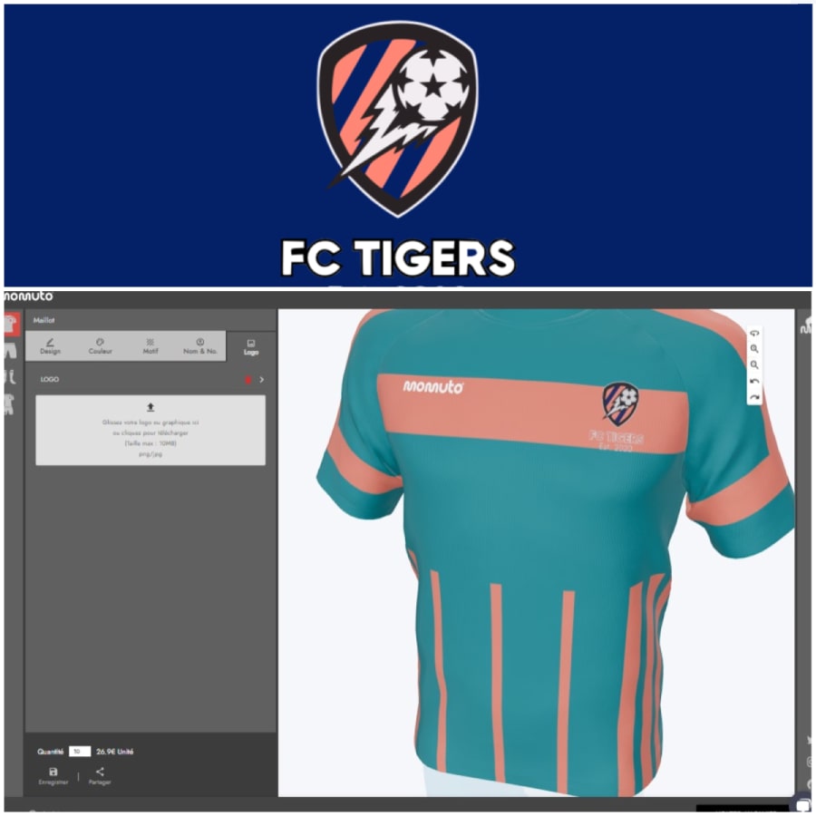 Transición de un color dominante del logo para adaptarse mejor al diseño deseado de la camiseta.